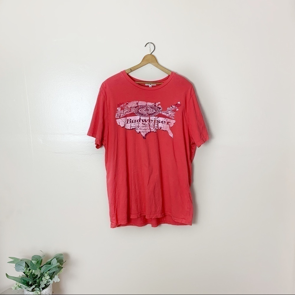 [Junk Food] Men's Budweiser American Short Sleeve Graphic T-shirt